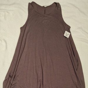 Tresics Mauve Asymmetrical Hem Dress